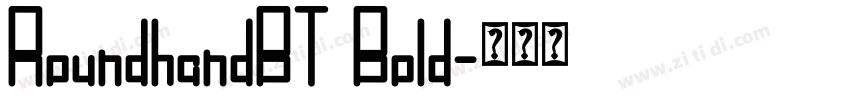 RoundhandBT Bold字体转换
